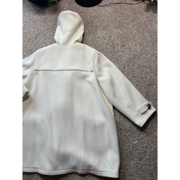 Land's End Toggle Hooded 100% Wool Jacket/Coat, Size Women's 3X, Cream - Picture 13 of 14